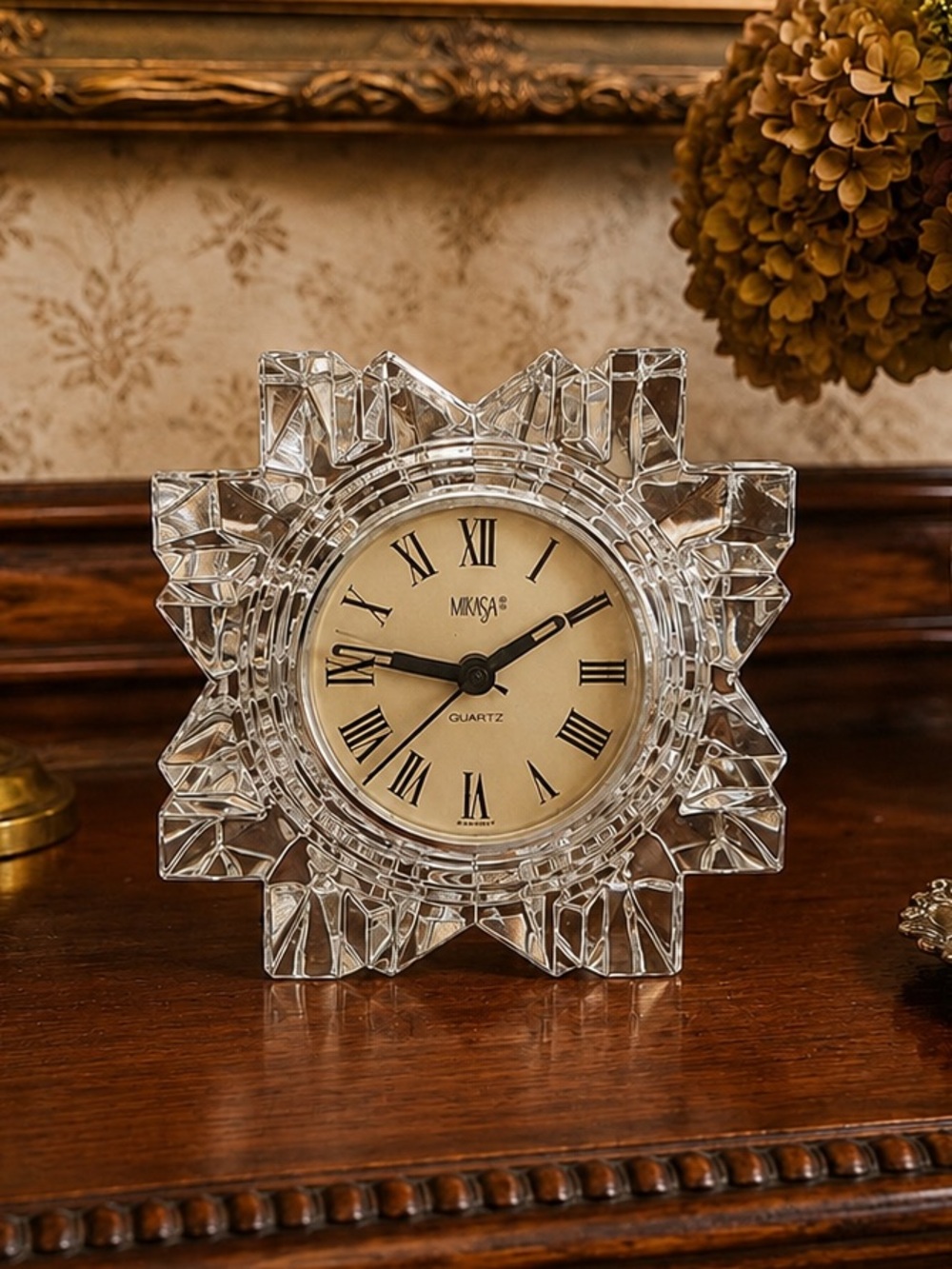 Mikasa Crystal Quartz Mantel / Desk Clock – Germany